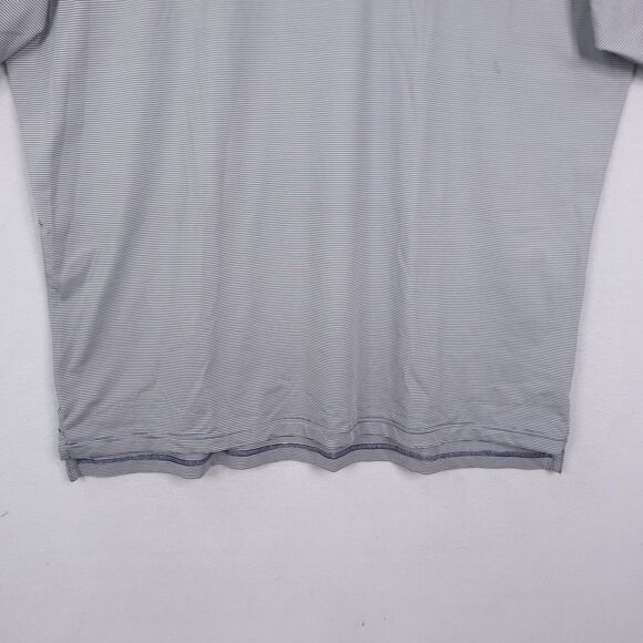 F&G Tech Polo Shirt Men Size 2XL Short Sleeve Stripped Golf Performance Collared - Picture 3 of 11